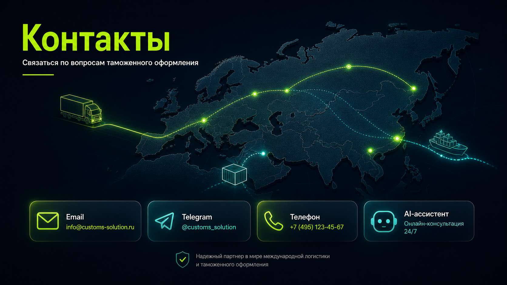Контакты и география работы
